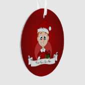 Cartoon kerstman ornament (voorkant)