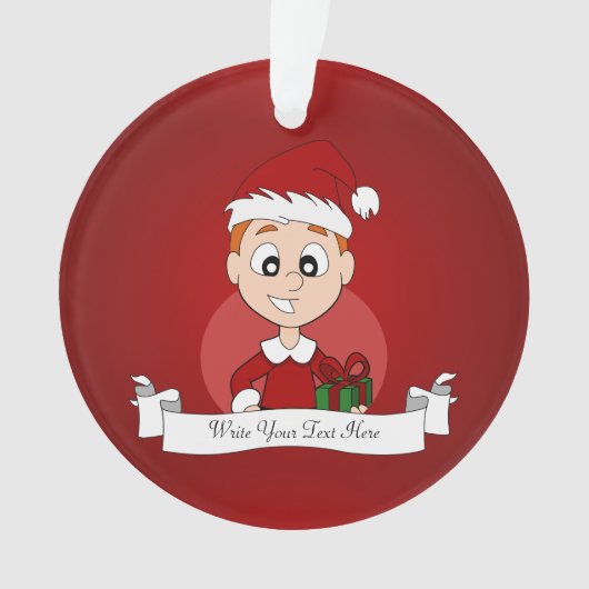 Cartoon kerstman ornament (voorkant)