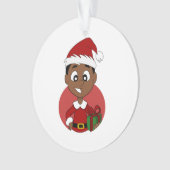 Cartoon kerstman ornament (voorkant)