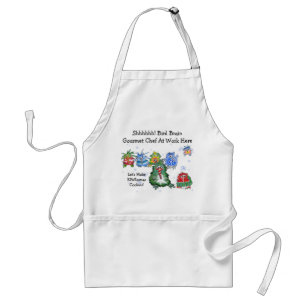 Cartoon Kerstmis Kiwi Funny Chefs Standaard Schort