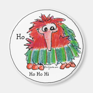 Cartoon Kerstmis Kiwi Ho Ho Hi Magnet Magneet