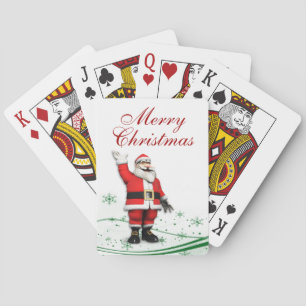 Cartoon kerstmis pokerkaarten