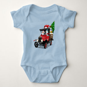 Cartoon Kersttruck Romper