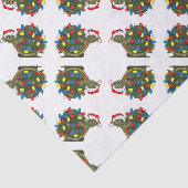 Cartoon kerstverlichting voor schildpad tissuepapier (Detail)