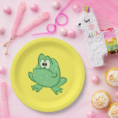 Cartoon Kikker Papieren Bordje (Feest)