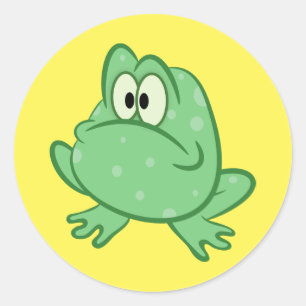Cartoon kikker ronde sticker