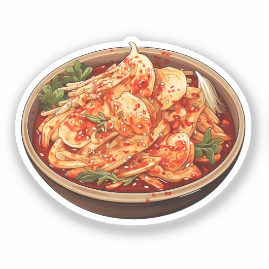 Cartoon kimchi sticker (Voorkant)