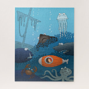 Cartoon Kind onderzeese onderzeese wereld Legpuzzel