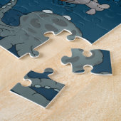 Cartoon Kind onderzeese onderzeese wereld Legpuzzel (Zijkant)