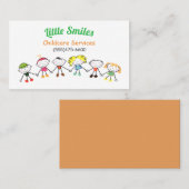 Cartoon Kinder kinderopvang Visitekaartje (Voorkant / Achterkant)