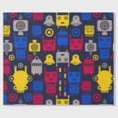 Cartoon Kinder robot Cadeaupapier (Vlak)