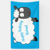 Cartoon Kinderen van schapen op jaardag Spandoek (Verticaal)