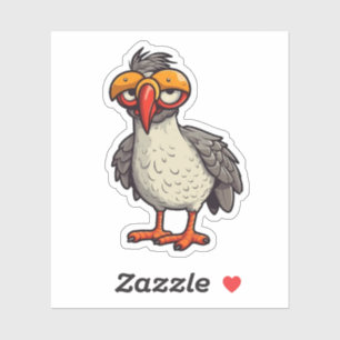 Cartoon kip illustratie sticker
