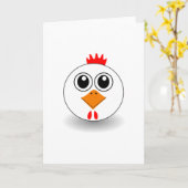 Cartoon Kippengelaat Kaart (Gele Bloem)