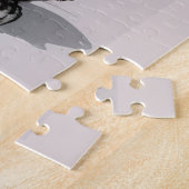 Cartoon kitten gestript kat stemmen grijs legpuzzel (Zijkant)