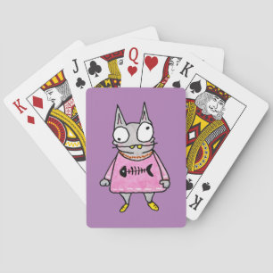 Cartoon Kitten Pokerkaarten