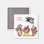 Cartoon Kittens Joy Magnet (Recto/Verso)