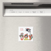 Cartoon Kittens Joy Magnet (In Situ (Lave-vaisselle))