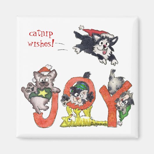 Cartoon Kittens Joy Magnet (Devant)