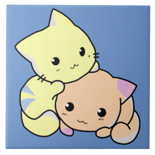 cartoon kittens keramische tegel tegeltje