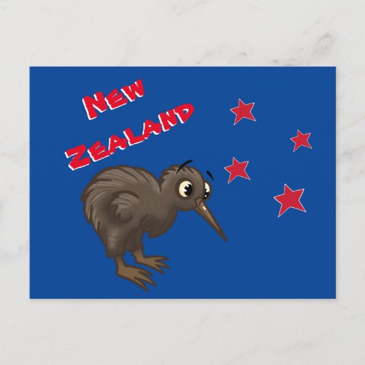 Cartoon Kiwi Bird Briefkaart (Voorkant)