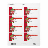 Cartoon Kiwi Bird Schattige Christmas Gift Label L (Full Sheet)