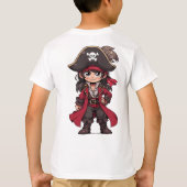 Cartoon kleine piraat kinderen verjaardag t-shirt (Achterkant)