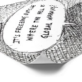 Cartoon klimaatverandering poster (Hoek)