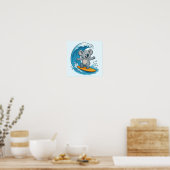Cartoon Koala Beer Poster (Keuken)