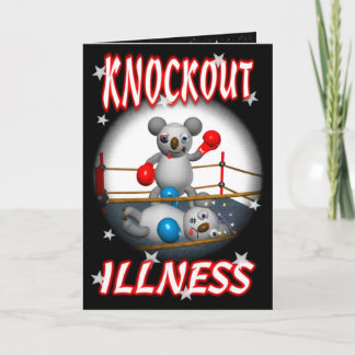 Cartoon Koala Boxer Get well kaart