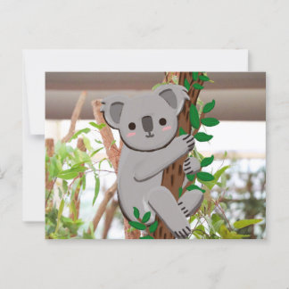 Cartoon Koala-Briefkaart | C's Dream Design Briefkaart