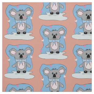 Cartoon Koala met Kind in hart Stof