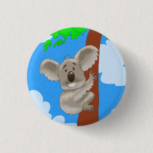Cartoon Koala Ronde Button 3,2 Cm