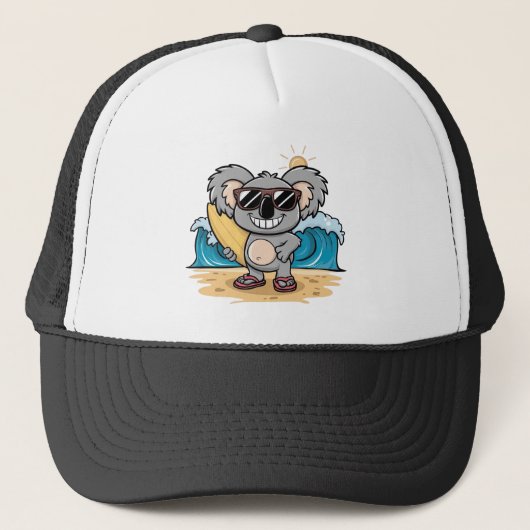 Cartoon Koala Trucker Pet (Voorkant)