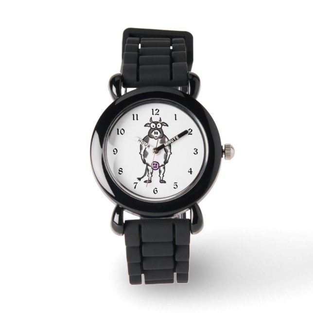 Cartoon Koe Horloge (Voorkant)