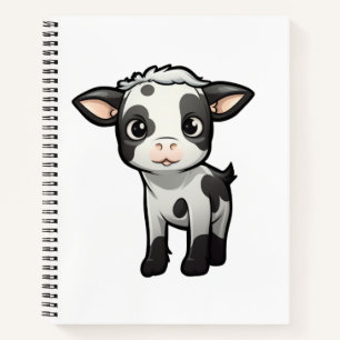 Cartoon koe illustratie notitieboek