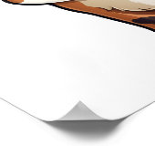 Cartoon koe illustratie poster (Hoek)