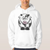 Cartoon Koe Mannen Hoodie (Voorkant)