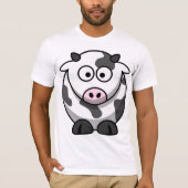 Cartoon Koe Mannen T-shirt (Voorkant)