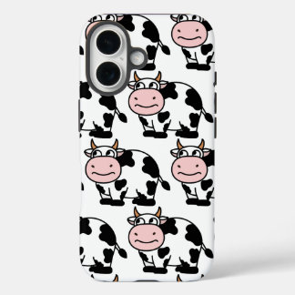 "Cartoon Koe Patroon iPhone Case