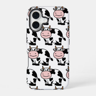 "Cartoon Koe Patroon iPhone Hoesje iPhone 16 Hoesje