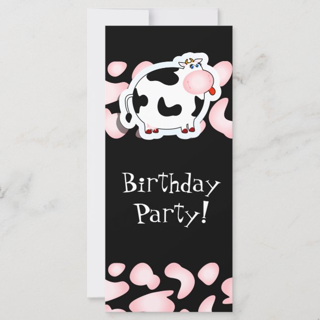 Cartoon koe, rackkaart (Voorkant)