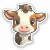 Cartoon koe sticker (Voorkant)