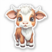 Cartoon koe sticker (Voorkant)