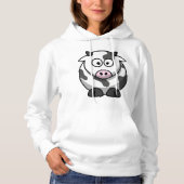 Cartoon Koe Vrouwen Hoodie (Voorkant)