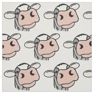 cartoon koe zwart wit roze kus grijs boerderij die stof