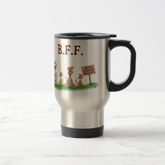 Cartoon Koffie/thee-Mokken: Beste vrienden Forever Reisbeker