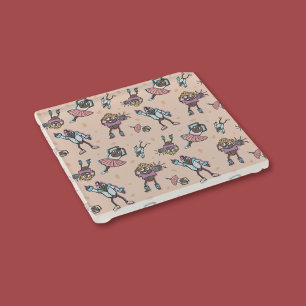 Cartoon koffieboon dansfeest glazen onderzetter