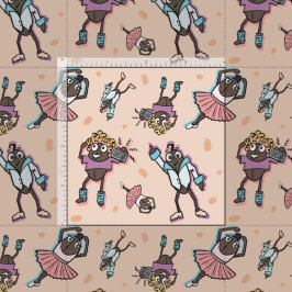 Cartoon koffieboon dansfeest stof