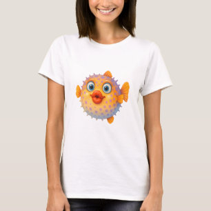 Cartoon kogelvis met Kissy Lips T-shirt